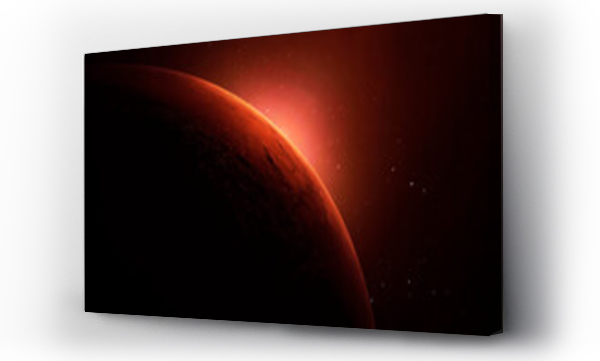 Wizualizacja Obrazu : #684727257 Planet Mars on a dark background. Elements of this image furnished by NASA