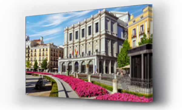 Wizualizacja Obrazu : #684760932 Royal theater (Teatro Real) on Eastern square (Plaza de Oriente) in Madrid, Spain
