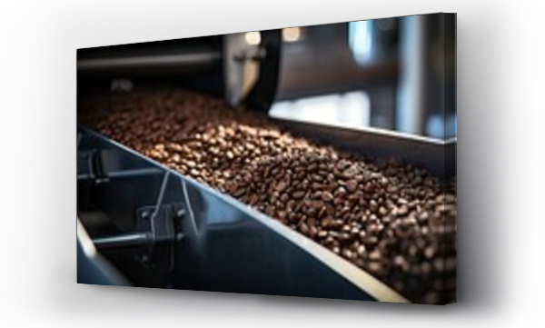 Wizualizacja Obrazu : #685172492 Arabica coffee beans promoted on an industrial conveyor