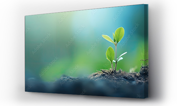 Wizualizacja Obrazu : #685377425 Small blue plant in beautiful green nature