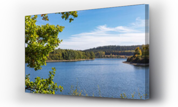 Wizualizacja Obrazu : #685640682 Belgium, Liege Province, View of lake Butgenbach and surrounding forest