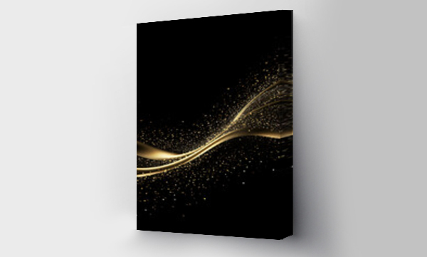 Wizualizacja Obrazu : #686697351 black and gold background, curve, line, luxury,