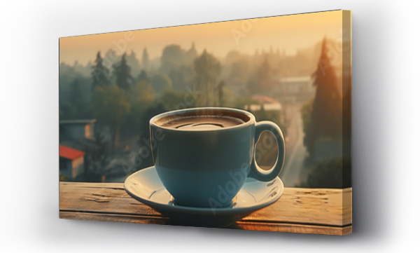 Wizualizacja Obrazu : #687492630 coffee and panorama