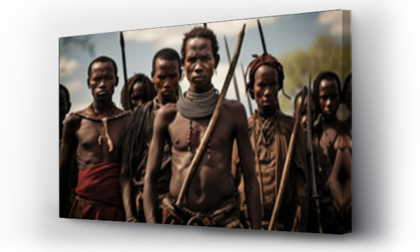 Wizualizacja Obrazu : #687534391 Men of the african tribe