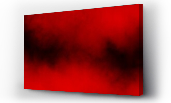 Wizualizacja Obrazu : #687685640 floating red smoke on black background. Red fog or clouds.