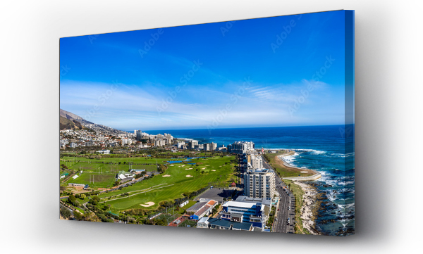 Wizualizacja Obrazu : #688131947 cape town aerial panorama waterfront and the ocean together with table mountain, prime luxury real estate