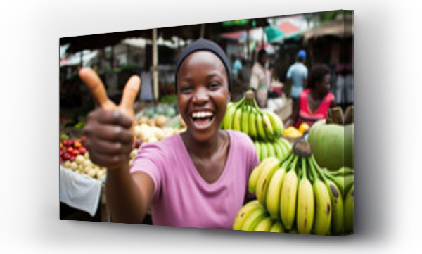 Wizualizacja Obrazu : #688551961 Smiling african banana seller 