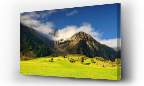 Szwajcarskie Alpy, z widokiem na stok