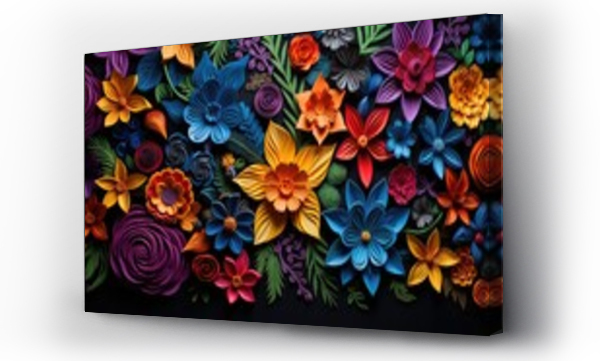 Wizualizacja Obrazu : #691647955 t?o tapeta w kolorowe kwiatki