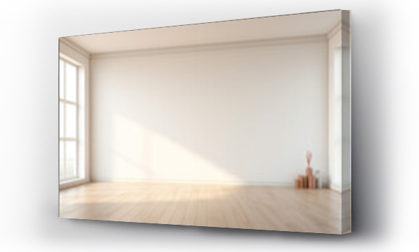 Wizualizacja Obrazu : #692360227 Empty minimal room with windows and natural light indoor