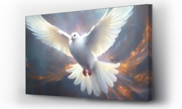 Wizualizacja Obrazu : #692771516 White dove is symbol of purity and peace.