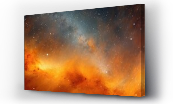 Wizualizacja Obrazu : #693172164 vibrant orange colors stars and galaxy outer space sky night universe vibrant colorful starry banner background of starfield