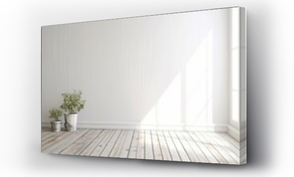Wizualizacja Obrazu : #693186302 Beautiful entirior background for presentation green wall and wooden floor