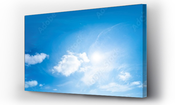 Wizualizacja Obrazu : #693758176 Blue summer sky panorama with light Cirrus clouds. HDR 360 seamless spherical panorama. Full zenith or sky dome for 3D visualization, sky replacement for aerial drone panoramas.