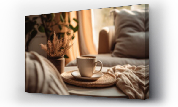 Wizualizacja Obrazu : #693779310 Cozy Home Coffee Table Setting