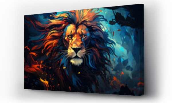 Wizualizacja Obrazu : #693975859 lion animal artistic abstract background