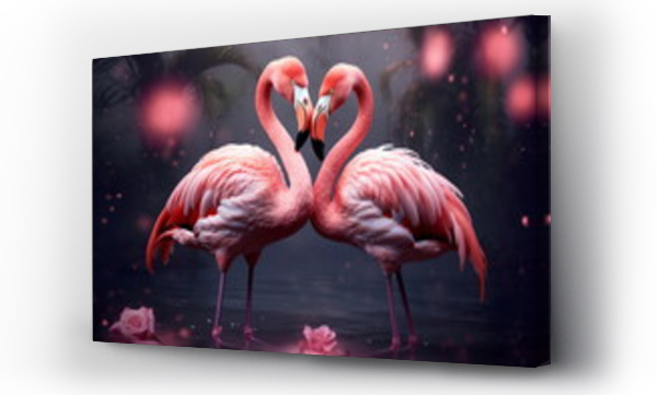 Wizualizacja Obrazu : #694729656 flamingo couple valentine day concept