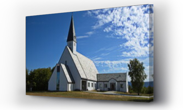 Wizualizacja Obrazu : #695087141 Elvebakken church in Alta in Troms og Finnmark county, Norway, Europe
