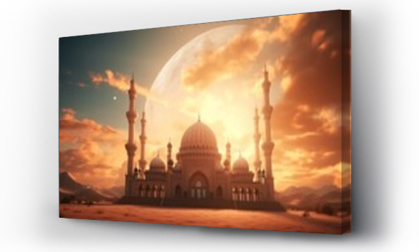 Wizualizacja Obrazu : #695323589 mosque at sunset