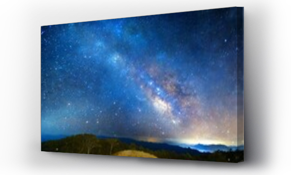 Wizualizacja Obrazu : #695896970 milky way galaxy with star and noise blue background abstract milky way galaxy with stars for background