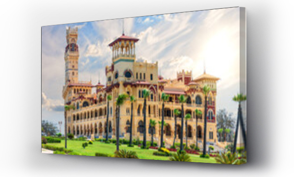 Wizualizacja Obrazu : #698734170 Montaza Palace beautiful full view, popular place of Alexandria, Egypt
