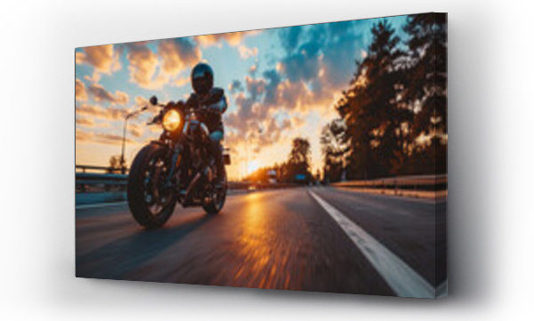 Wizualizacja Obrazu : #701008538 Motocross rider on the highway