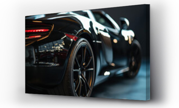 Wizualizacja Obrazu : #702295866 an image of a black sports car in a black background