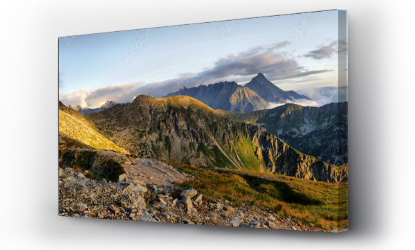 góry, Panorama Tatr, pejzaż, Pejzaż wiejski, Tatry Wysokie
