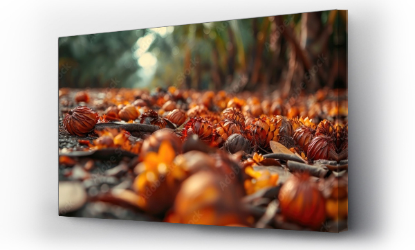 Wizualizacja Obrazu : #702732603 Fruit from palm oil fallen on ground.