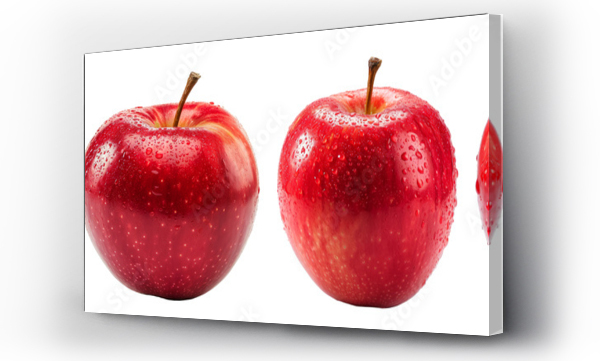 Wizualizacja Obrazu : #703099784 set of red apples isolated on a transparent background
