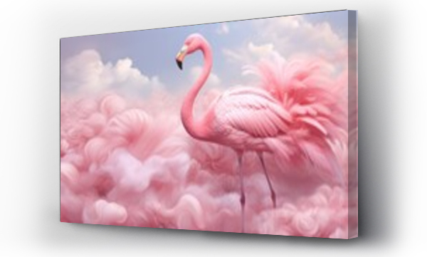 Wizualizacja Obrazu : #703458919 pink flamingo in water