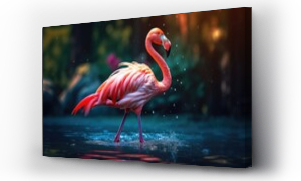 Wizualizacja Obrazu : #703475451 flamingo in the water