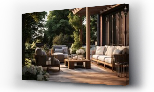 Wizualizacja Obrazu : #703748288 Redefine your outdoor space as an extension of your interior, seamlessly blending comfort and nature