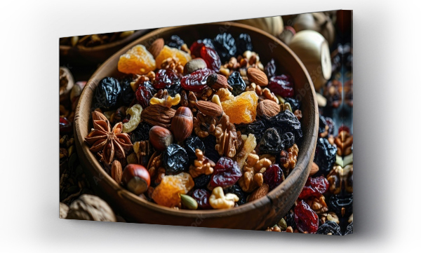 Wizualizacja Obrazu : #704096844 Mix of dried fruit and nutcracker