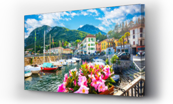 Wizualizacja Obrazu : #704421442 Town of Menaggio on Como lake waterfront view