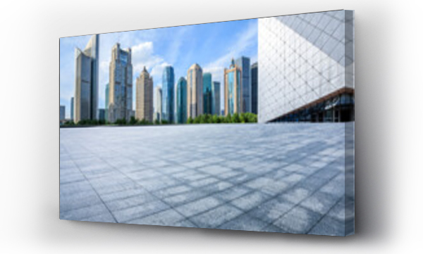 Wizualizacja Obrazu : #704773814 City square floor and modern office building in Shanghai