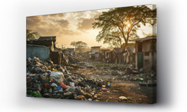 Wizualizacja Obrazu : #704979122 Slums in poor countries. A country that remains in development.