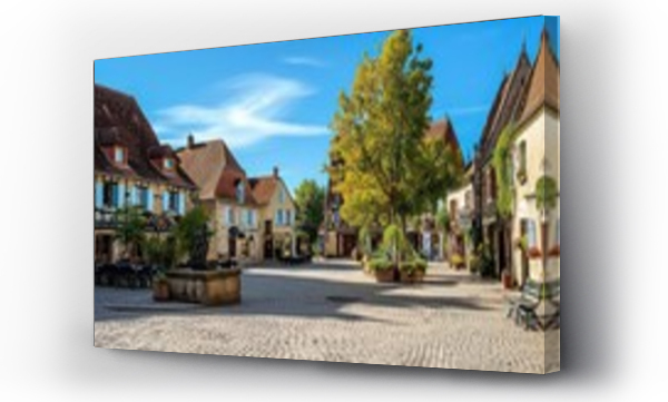 Wizualizacja Obrazu : #709461171 A charming European village square with cobblestone streets and old architecture