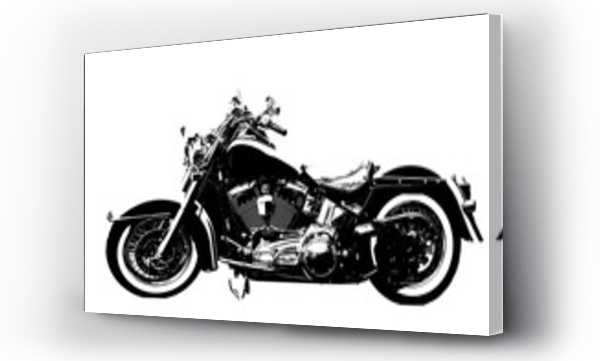 Wizualizacja Obrazu : #709816631 vector antique motorcycle vintage chopper custom vector image on transparent white background