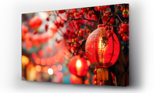 Wizualizacja Obrazu : #710064991 Red lanterns during Chinese lantern festival