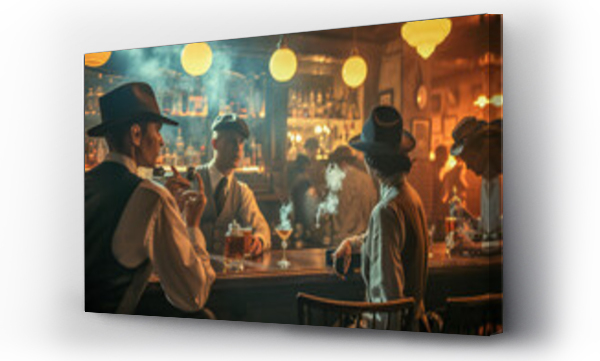 Wizualizacja Obrazu : #710074622 People in a restaurant or pub, 1920s