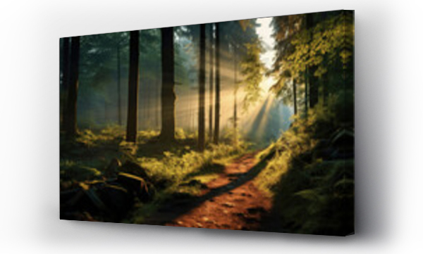 Wizualizacja Obrazu : #710108482 morning light in forest