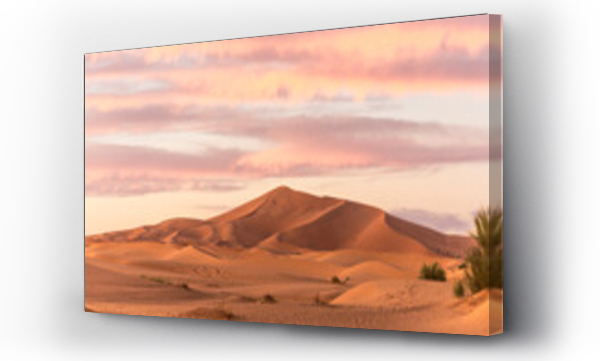 Wizualizacja Obrazu : #710529536 View of the Sahara desert sand dunes in Merzouga desert, Morocco.