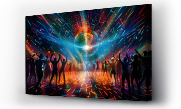 Wizualizacja Obrazu : #712871220 Enthralling Disco Night: A Symphony of Lights, Music, and Dance.