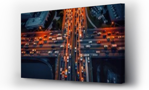 Wizualizacja Obrazu : #713575265 minimalistic design top view of a traffic creative image,