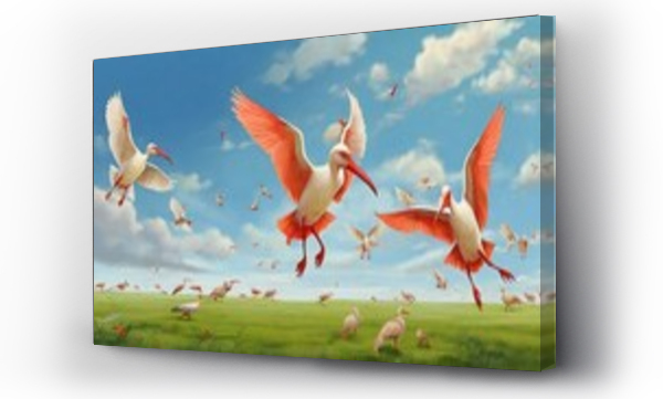 Wizualizacja Obrazu : #716937359 flamingos in the water