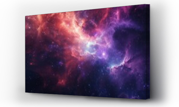 Wizualizacja Obrazu : #718489806 Nebula and galaxies in space. Abstract cosmos background