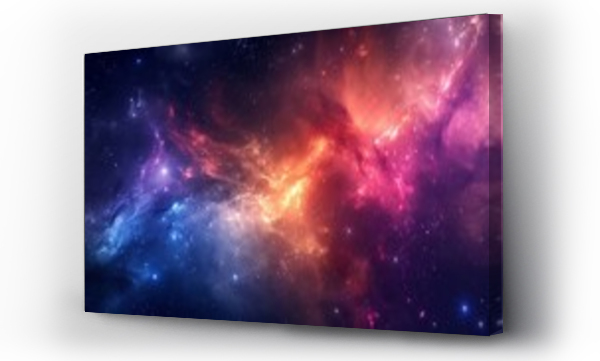Wizualizacja Obrazu : #718489839 Nebula and galaxies in space. Abstract cosmos background