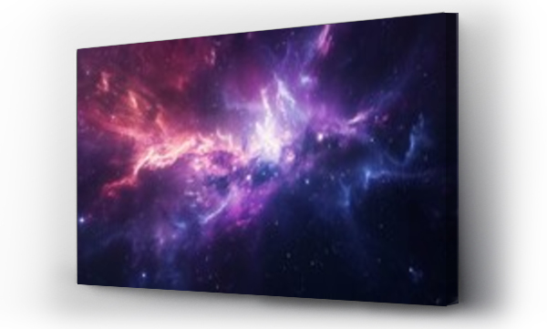 Wizualizacja Obrazu : #718489895 Nebula and galaxies in space. Abstract cosmos background