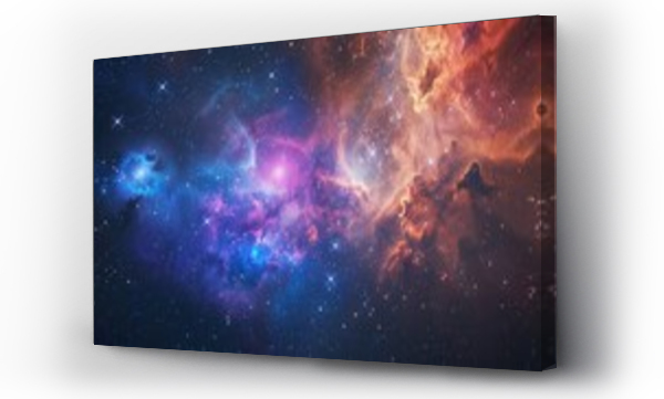 Wizualizacja Obrazu : #718489945 Nebula and galaxies in space. Abstract cosmos background
